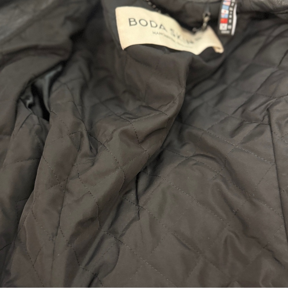 Boda Skins Black Sheepskin Moto Jacket Sz 2 N S Alexander Celeb Owned Rare HTF - Picture 11 of 11